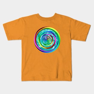 A rainbow of colors in the water Kids T-Shirt